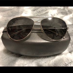 David Yurman silver aviator sunglasses with box